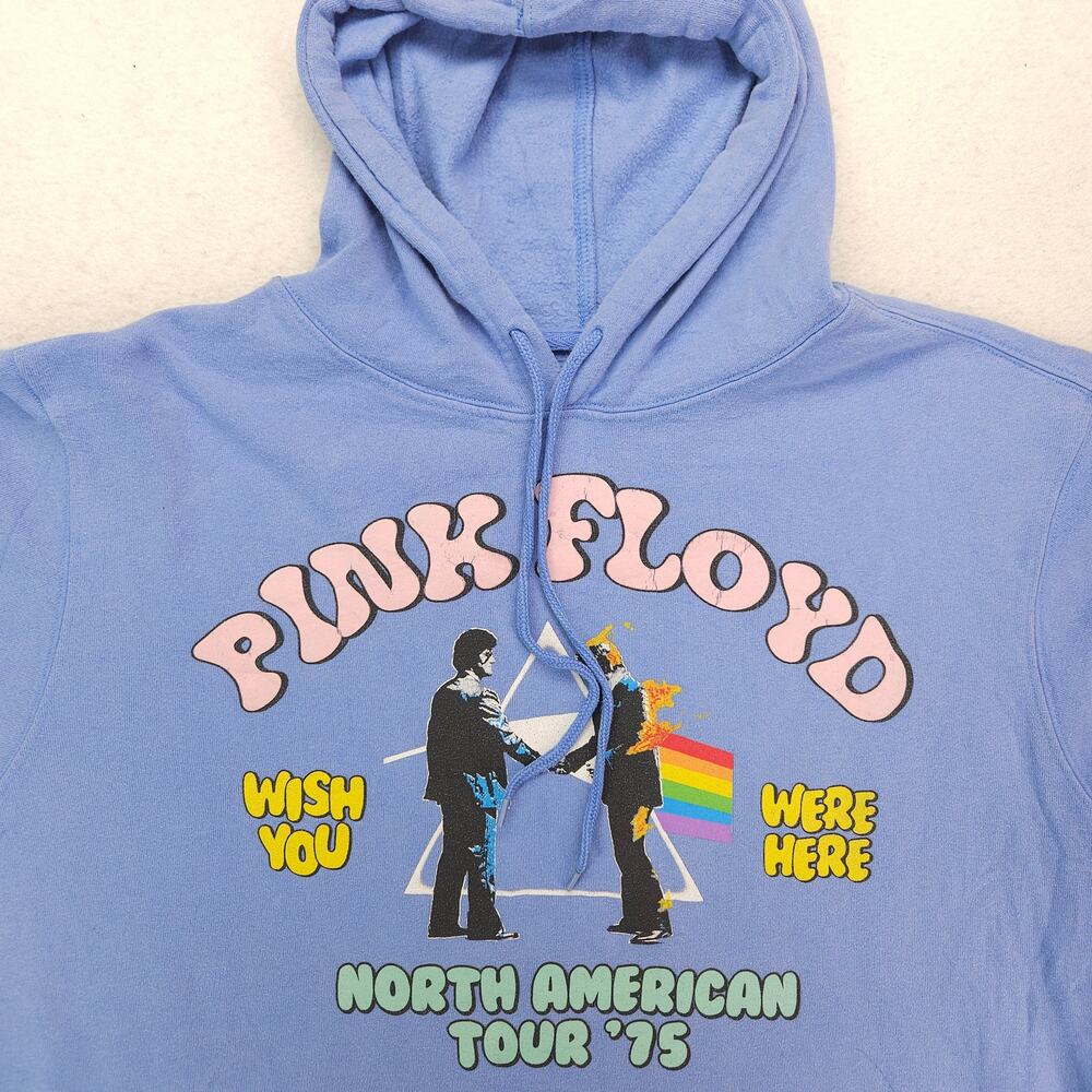Pink Floyd Band Long Sleeve Outdoor Hoodie Mens Size Extra Large XL Blue